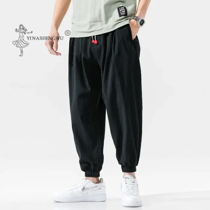 Kimono japonais brodé et pantalon décontracté pour homme vêtement traditionnel asiatique style harem ocassions spéciales et quotidien