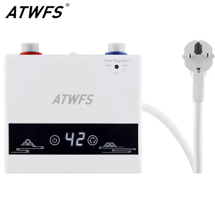 ATWFS chauffe-eau instantané 220V 4000W radiateurs électriques portables pour salle de bain douche d