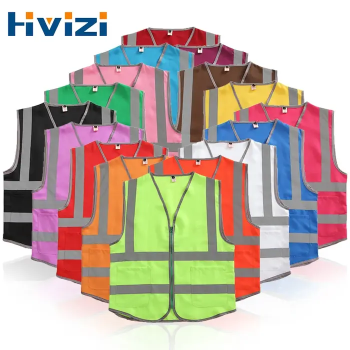 Gilet de garde de sécurité taille M-4XL avec poches, gilet haute visibilité, vêtements de travail de protection pour la Construction en plein air