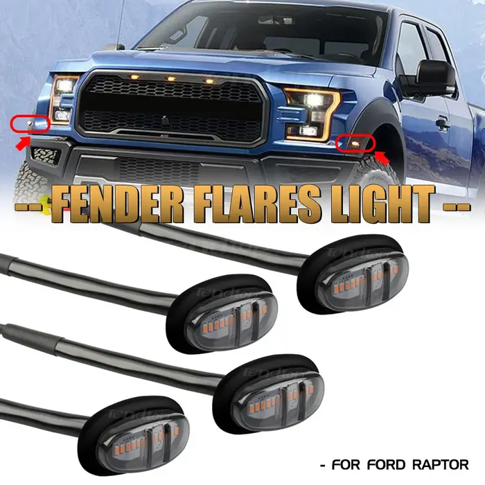 4 pièces LED calandre lampe roue garde-boue LED Signal lumineux ambre fumé voiture évaluations pour 