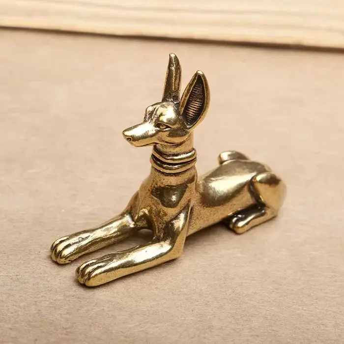 Ornements de bureau en cuivre, Figurines miniatures de chien berger allemand, Statue d'animal rétro 