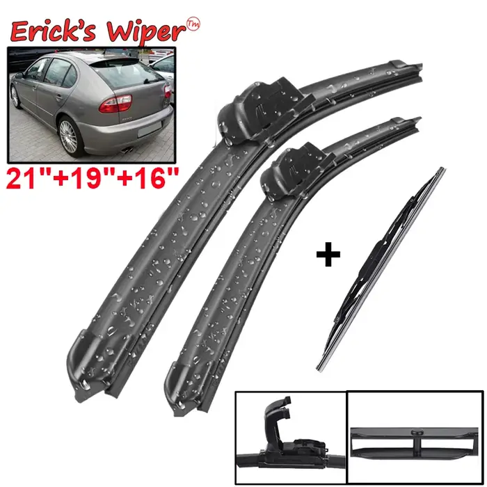 Erick's – jeu de balais d'essuie-glace avant et arrière, pour Seat Leon MK1 2000 – 2005, brosse de p