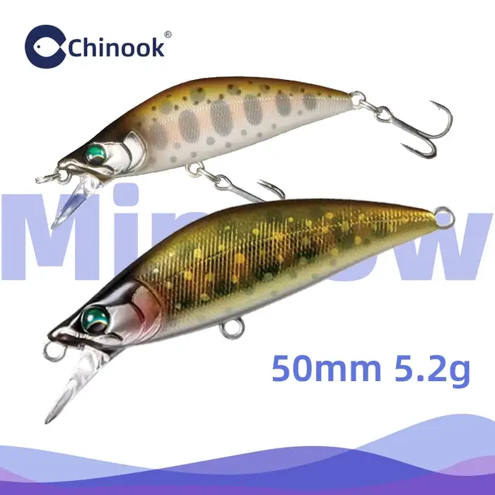 Leurre Chinook sinking minnowbait 50mm 5.2g truite - Leurres nageurs petits pour pêche rapala brochet perche