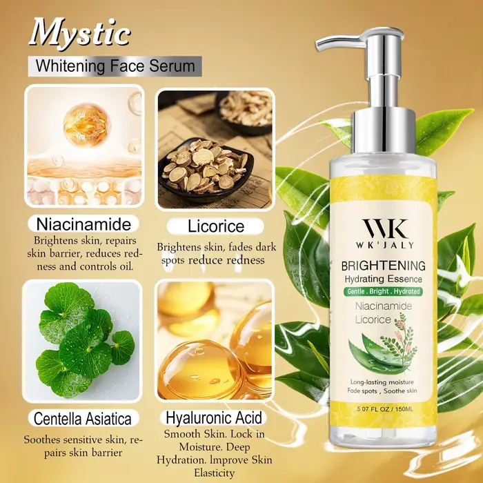 Sérum éclaircissant WK JALY, élimination des taches noires, avec niacinamide, réglisse, élimine la m