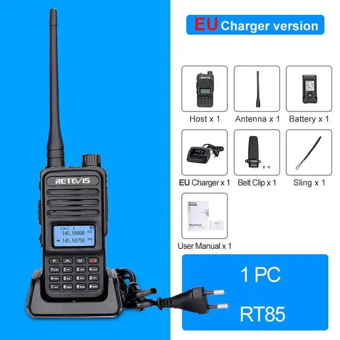 RETEVIS RT85 talkie-walkie jambon Station de Radio bidirectionnelle 5W talkie-walkie VHF UHF double 