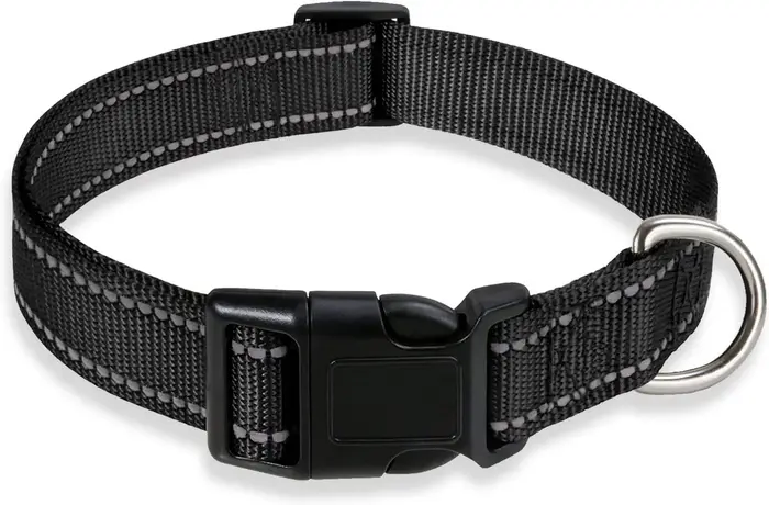 Collier réfléchissant pour chien, collier pour animal de compagnie en nylon respirant rembourré en n