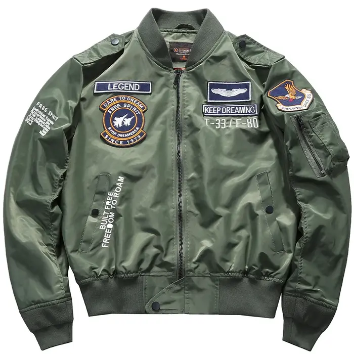 Hommes printemps tactique armée MA-1 vol Bomber veste mâle Baseball collège pilote Air Force automne
