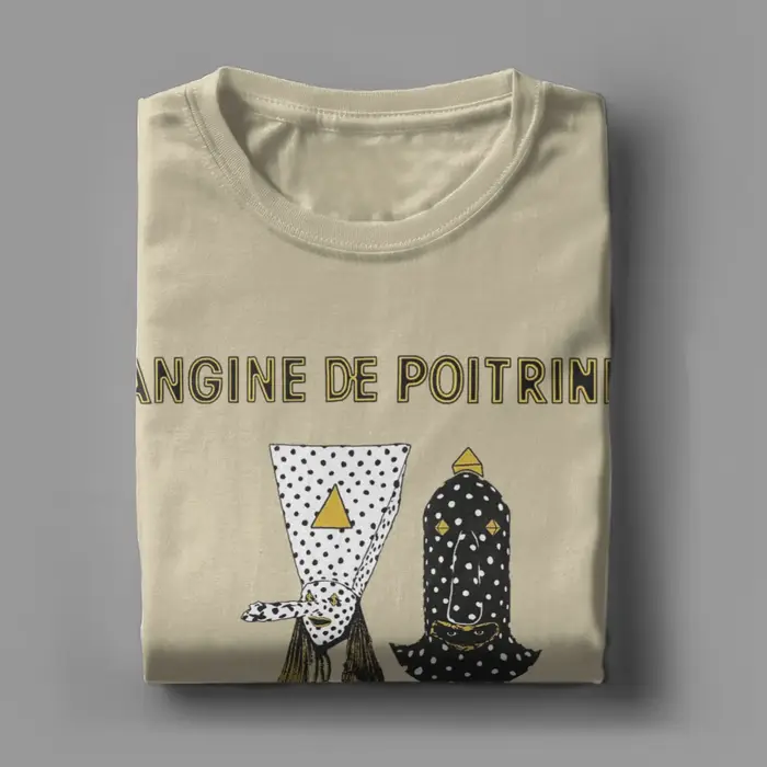 T-shirt imprimé Angine De Poitrine Rock Band pour hommes et femmes, en coton, vêtements à manches co