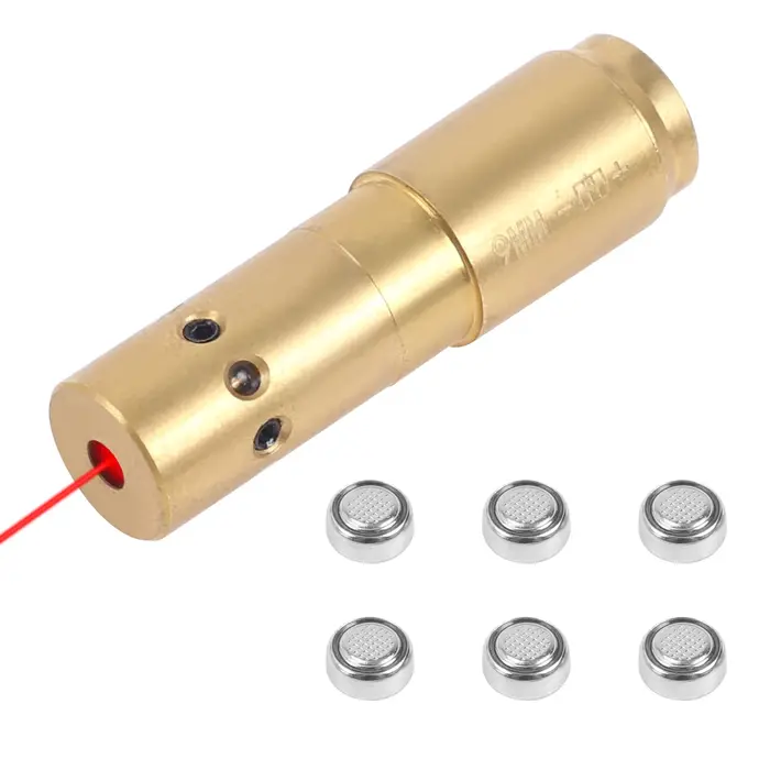 Visée laser point rouge pour cartouche 9 mm CAL .223 REM, visée laser en laiton, accessoires de chas