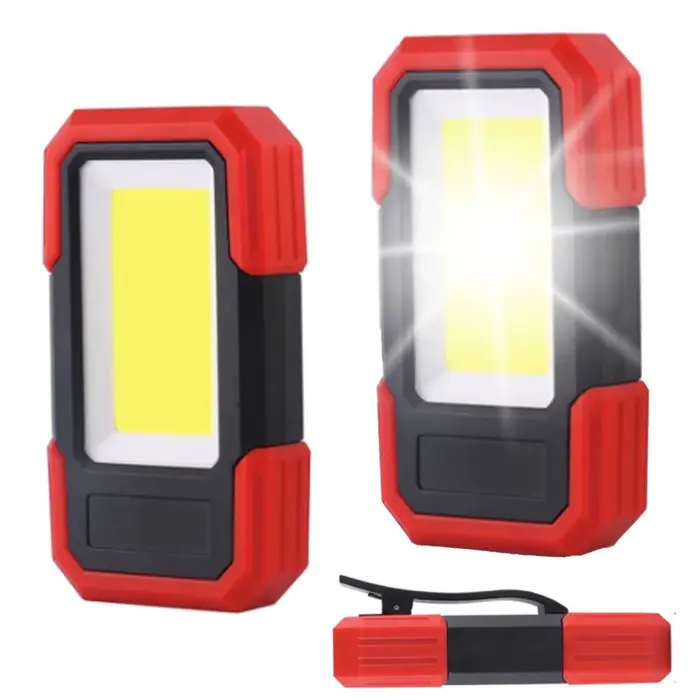 Lampe torche LED COB 600LM pour camping et urgence, lampe de travail 3 piles AAA, lampe d'inspection