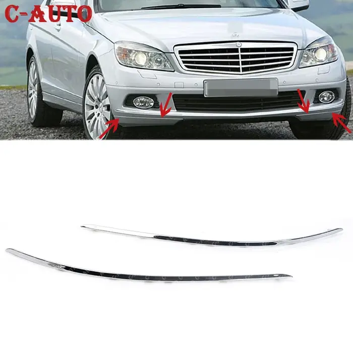 Moulage de garniture chromée pour pare-chocs avant de voiture, pour mercedes-benz W204 C300 C350 200