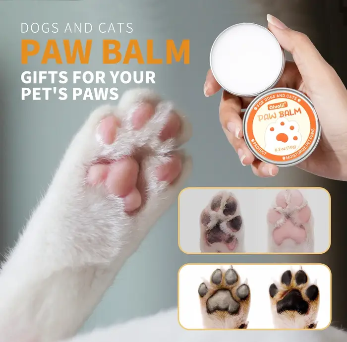 Baume pour pattes de chien à l'huile de coco, cire pour pattes et nez, sûr à lécher, hydratant apais