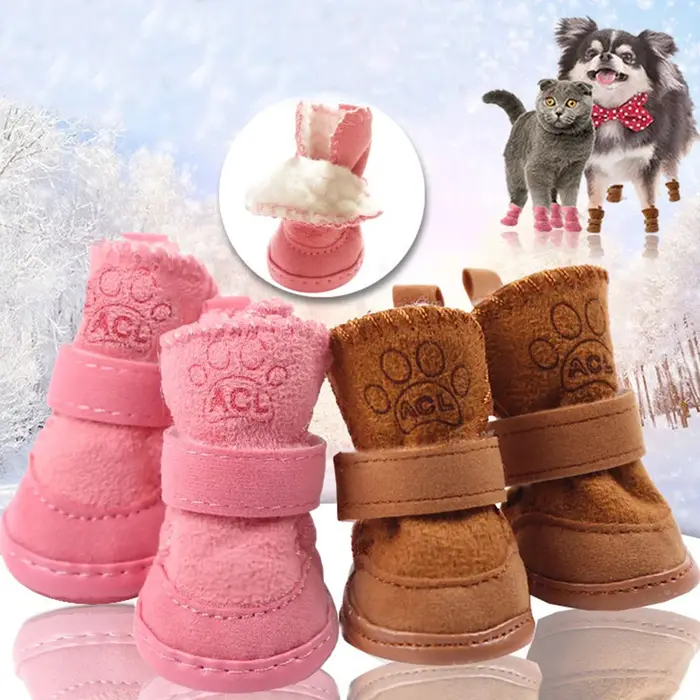 Chaussures d'hiver chaudes pour petits chiens, best-sellers, antidérapantes, bottes de neige pour chiens et chats, chaussures pour Chihuahua, Shih Tzu, Mascotas Zapatos Perro