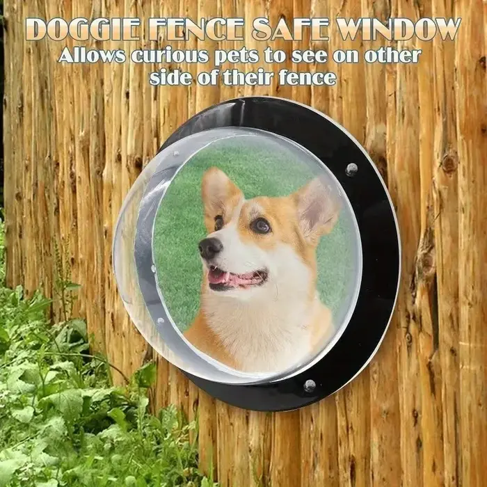 Fenêtre de clôture en acrylique pour chien