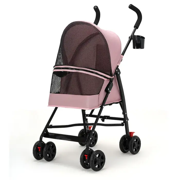 Poussette de Jogging pour animaux de compagnie, Suspension à 4 roues, pare-soleil, Cage ventilée, ta
