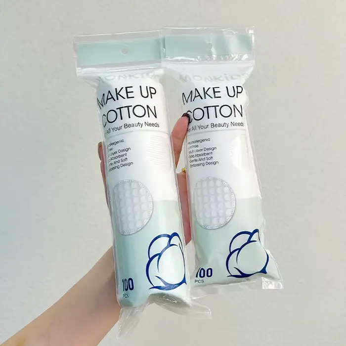 Sous-coton rond doux et respirant, texture double face, utilisé pour le nettoyage quotidien du visag