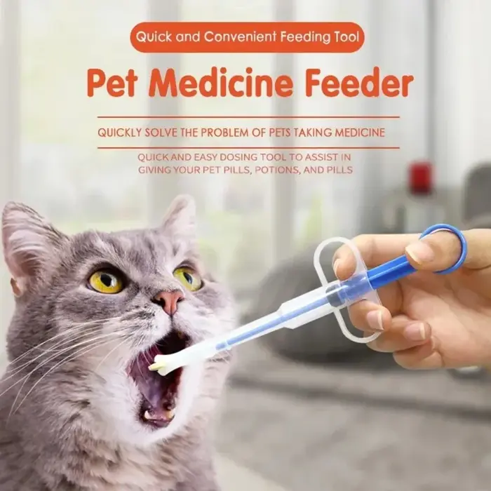 Seringue distributrice de médicaments pour animaux style presse facile à utiliser outil de déparasitage pour chiens et chats fournitures quotidiennes de soins de santé pour animaux vermifuge chiens occassions spéciales cadeau pour amoureux des animaux