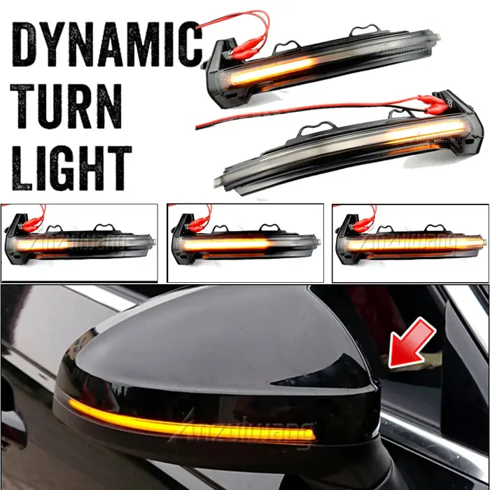 Pour Audi A4 S4 RS4 B9 2016-2019 A5 S5 RS5 clignotant dynamique lumière LED aile latérale rétroviseu