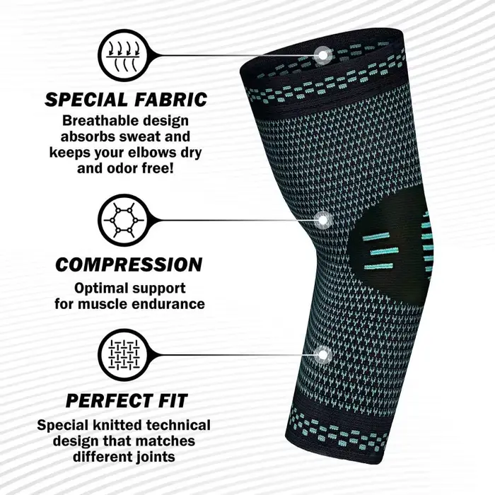 1 pièces élastique coudière bras Sport soutien coude Sport sécurité Cotoveleira respirant bras manch