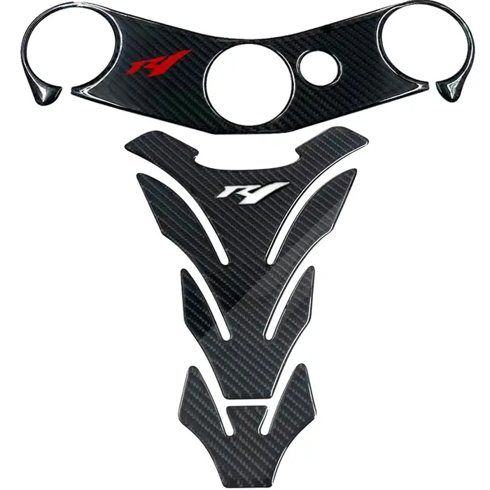 3D Moto Carburant précieux Bouchon Autocollant Pad Protecteur Supérieur Pince Décalque Pour Yamaha Y