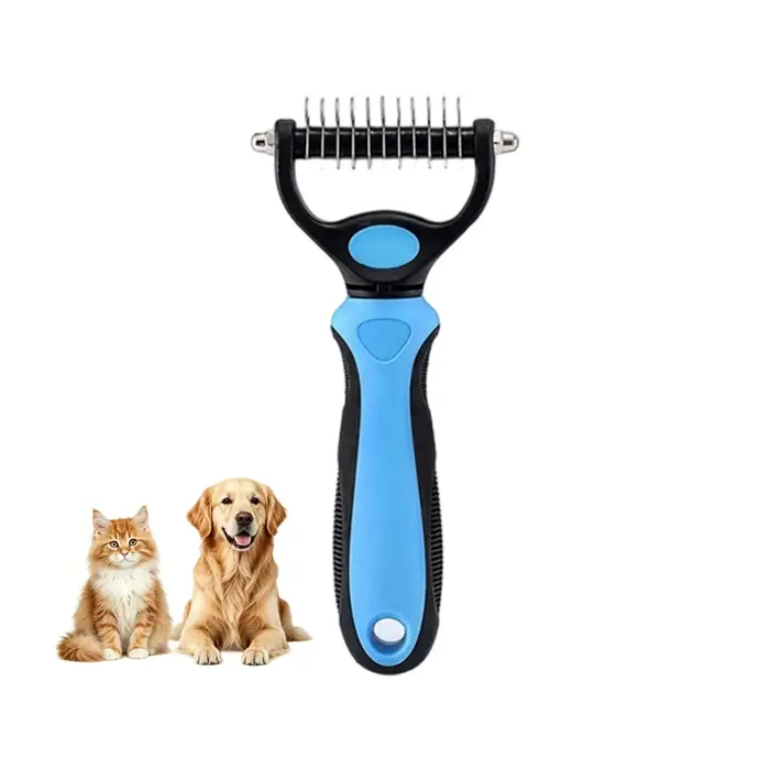 Peigne démêlant pour chiens et chats, râteau pour sous-étoffe, brosse pour animaux à poils longs, br