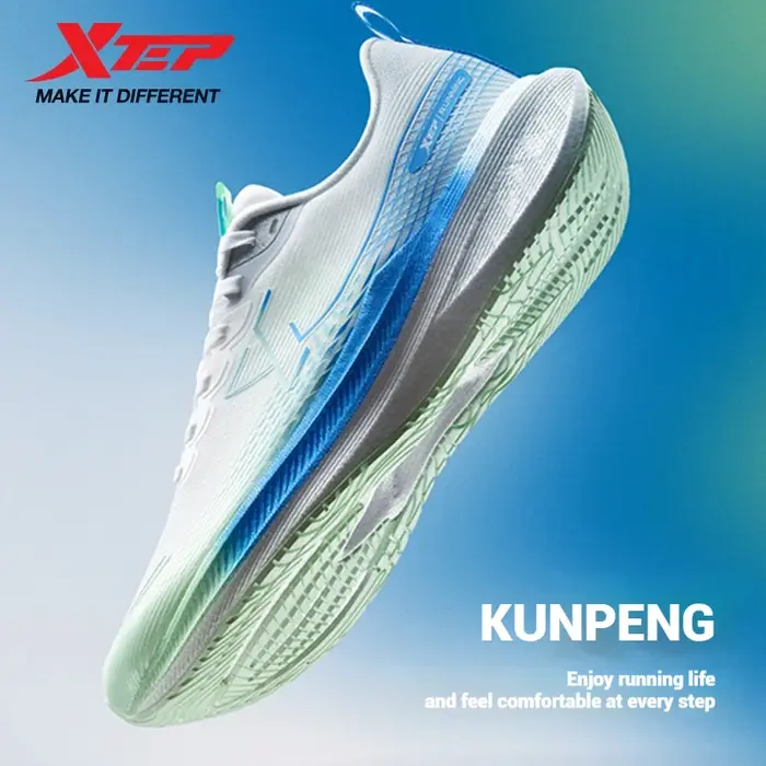 Xtep Kunpeng-Chaussures de course légères et respirantes pour homme, baskets de sport absorbant les 