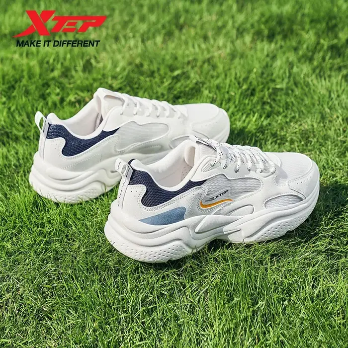 Xtep chaussures décontractées pour hommes été nouvelle maille respirant semelle épaisse rehaussée lé