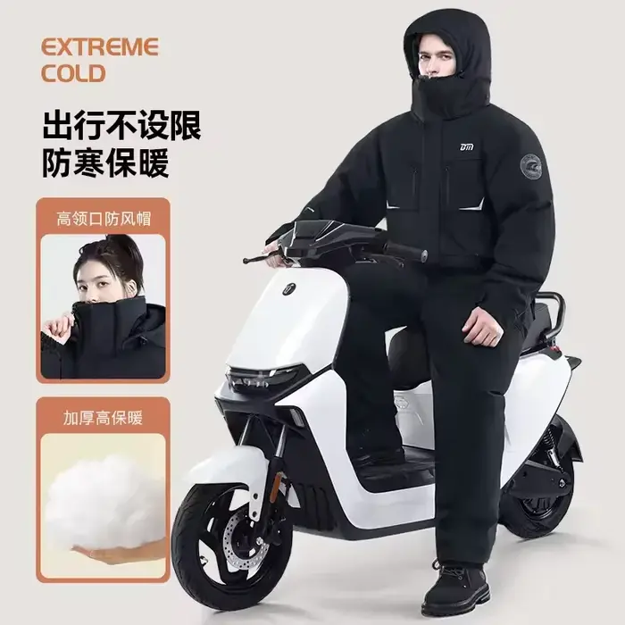 Vêtements d'hiver résistants au froid pour moto