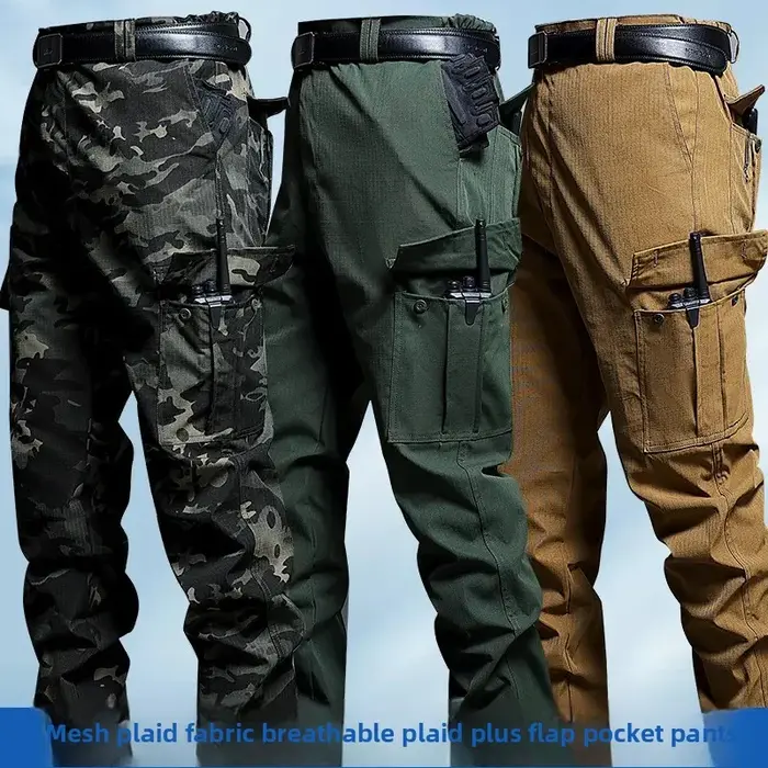 Pantalon tactique homme imperméable multi-poches militaire travail extérieur style américain