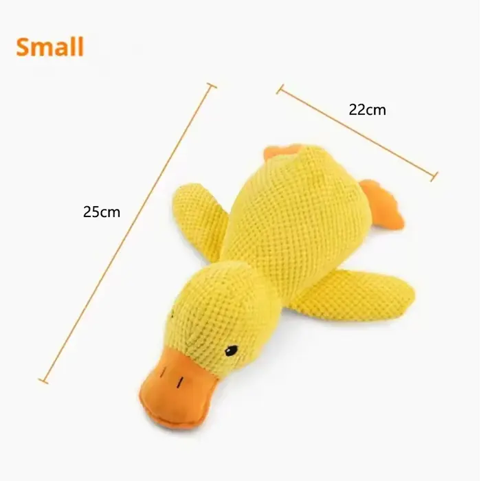 Jouet en peluche interactif pour chien, canard jaune, pour soulager l'ennui des petits animaux de co