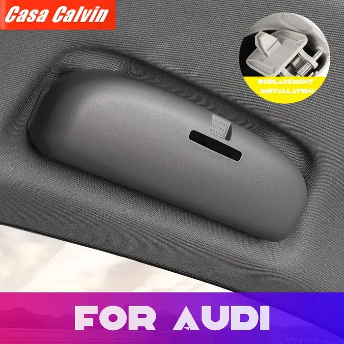 Étui à lunettes de soleil pour Audi A3 S3 8V 8Y A4 B9 B8 S4 A5 S5 A6 C7 C8 Q3 Q5 Q7 2015 2016 2017 2
