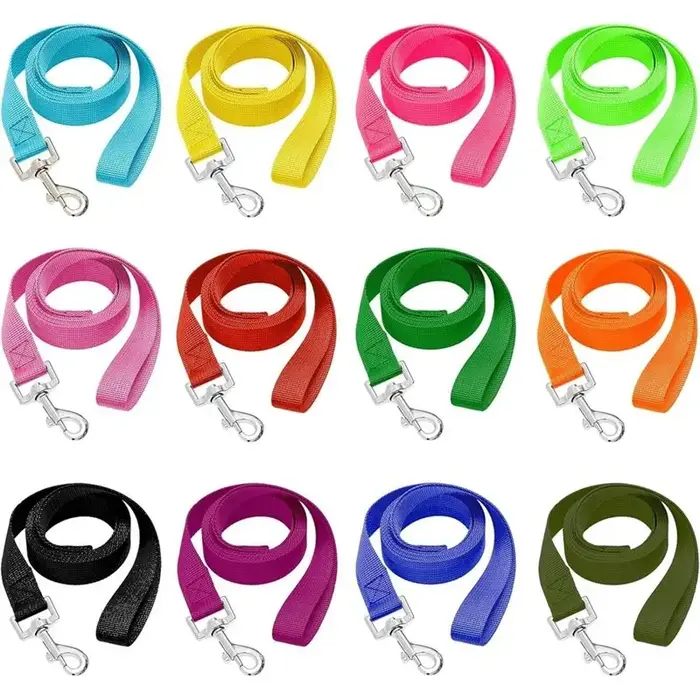 BSEVB-Short Laisse pour chien de 6 pieds avec crochet pivotant - 12 pièces pour chiens de petite, mo