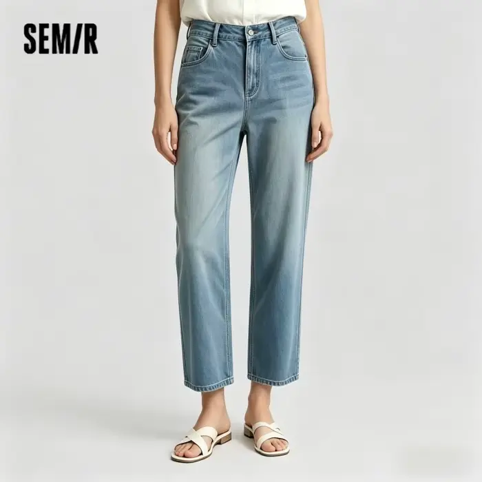 Semir jean femmes taille élastique pantalons longs 2025 nouvelle Version d'été sensation de fraîcheur pantalon à jambes 
