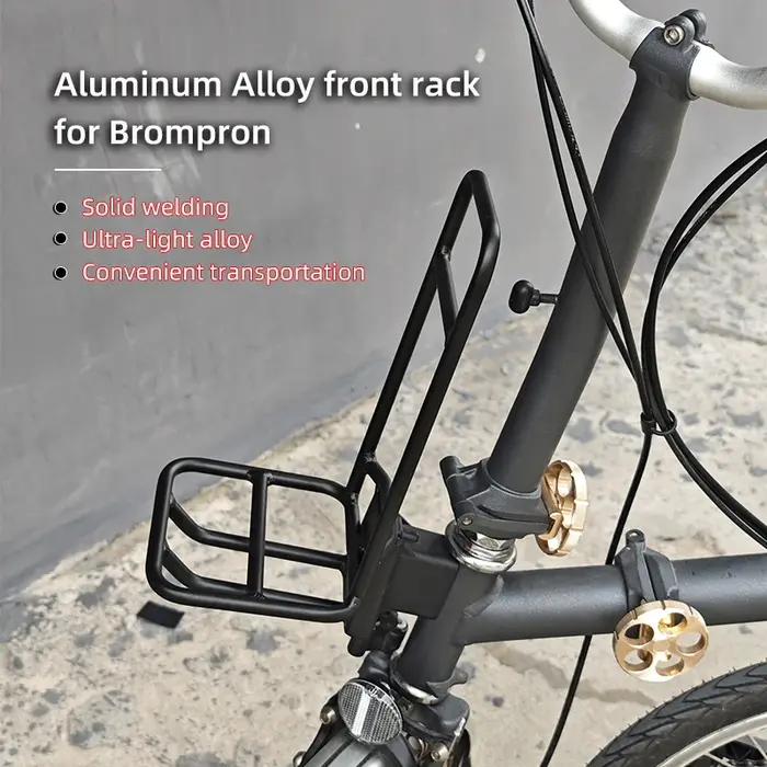 Porte-bagages avant en alliage d'aluminium pour sac de vélo Brompton, étagère avant légère