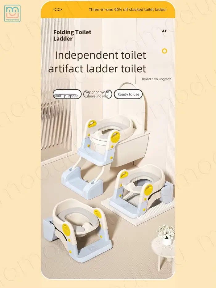 Siège de toilette portable 2-en-1 pliable pour enfants, siège d'apprentissage de la propreté avec ma