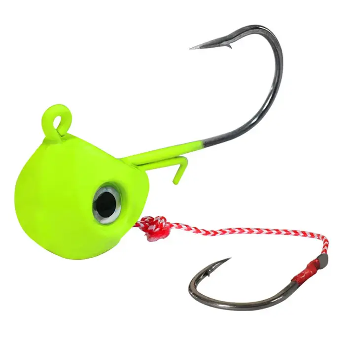 Nouveau gros gabarits leurres 40g 60g 80g 100g tête en métal gabarits crochets de pêche avec crochet