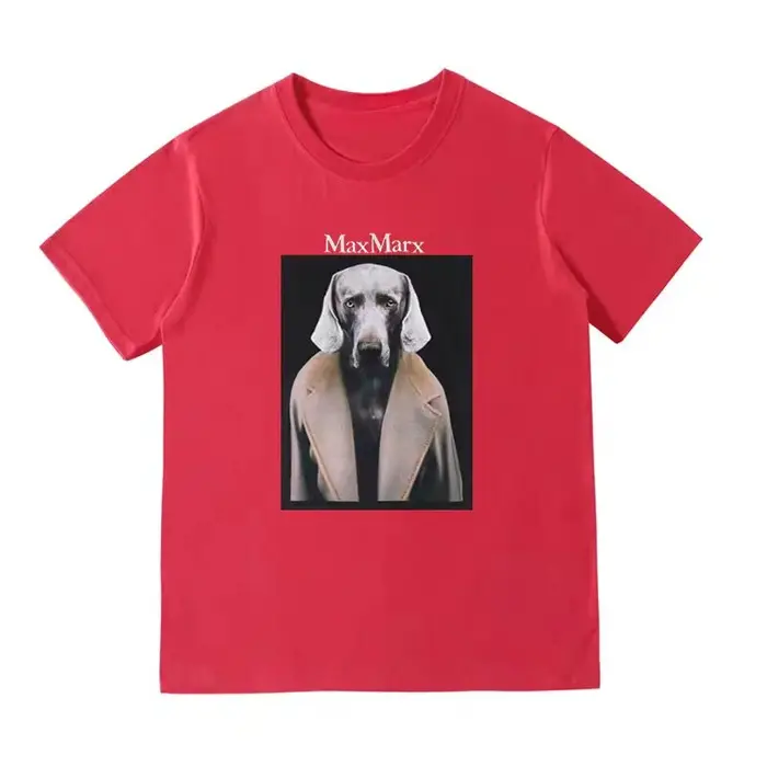 Nouveau T-shirt d'été 2026 pour hommes et femmes, imprimé chien de chasse, col rond, 100 % coton doux, coupe ample, manches courtes
