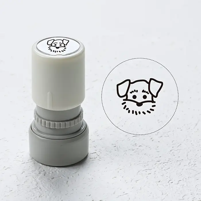 1 motif de chiot mignon, tampon auto-imprimé, chiot de dessin animé, carnet, tampon décoratif, décor