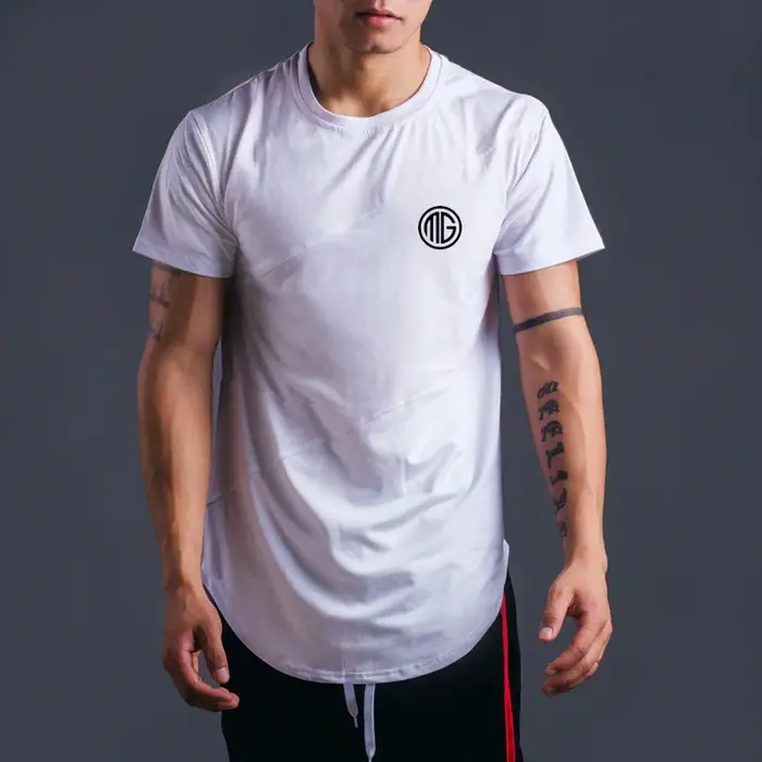 T-shirt respirant et frais pour homme, idéal pour l'été, le sport, la gym, l'entraînement musculaire