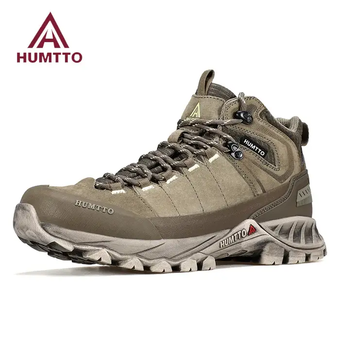HUMTTO-Chaussures de randonnée en cuir pour hommes, bottes de trekking en plein air, baskets de spor