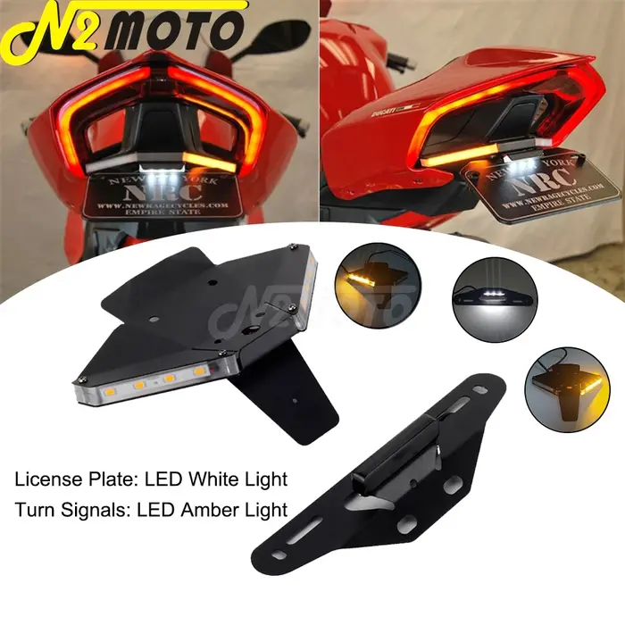 Kit d'éliminateur de garde-boue arrière pour DucSauPanigale Streetjean, clignotants LED, support de 