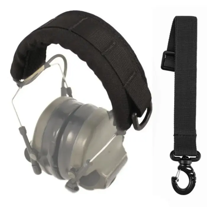 Tactical Modular Headset Cover Molle Headband Earphone Microphone Protection Cas