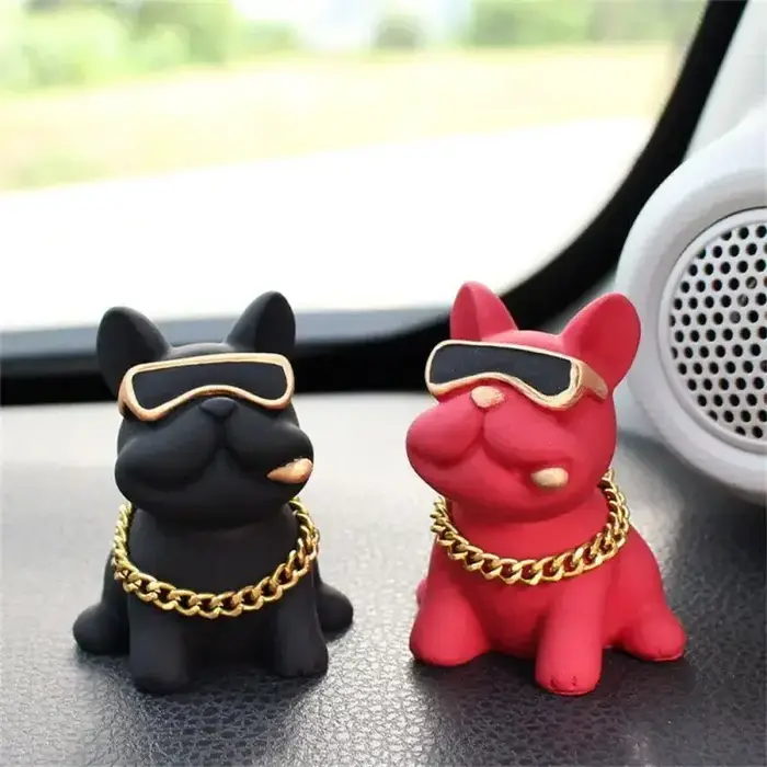 Ornements de voiture bouledogue résistants à l'usure