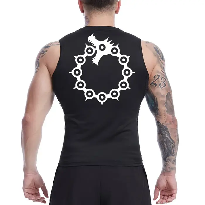 Chemise de Compression sans manches pour hommes, débardeur athlétique à séchage rapide, t-shirts d'e