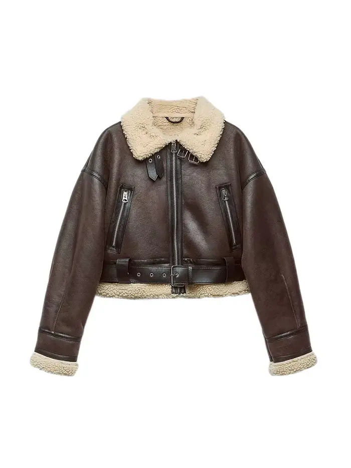 Ailegogo automne hiver femmes chaud lâche fausse fourrure agneau court manteau streetwear femmes Vin