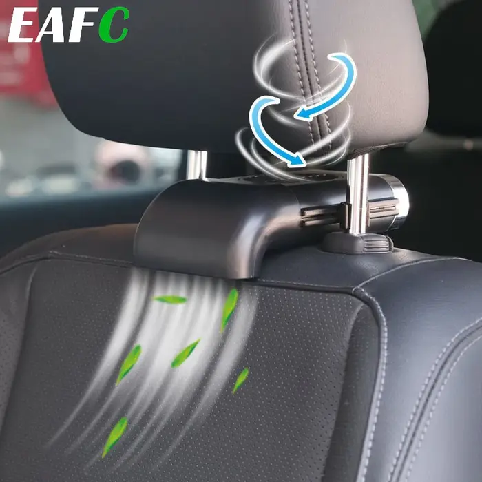 EAFC Mini siège de voiture arrière USB ventilateur pliable silencieux 3 vitesses réglable universel 