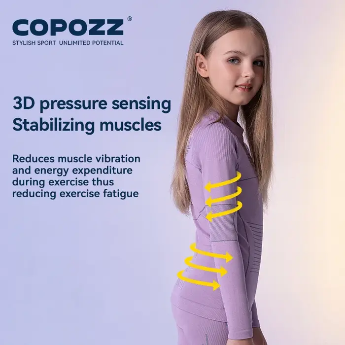 COPOZZ-Ensemble de sous-vêtements thermiques chauds et respirants pour garçon et fille, caleçons de 