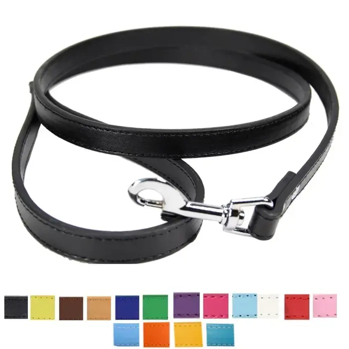 Laisses colorées en cuir pour chiens et chats