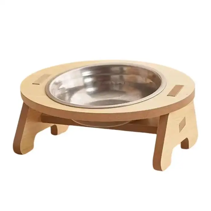 Bols surélevés en bois pour chiens avec support réglable surélevé pour chiots et chats, support de b