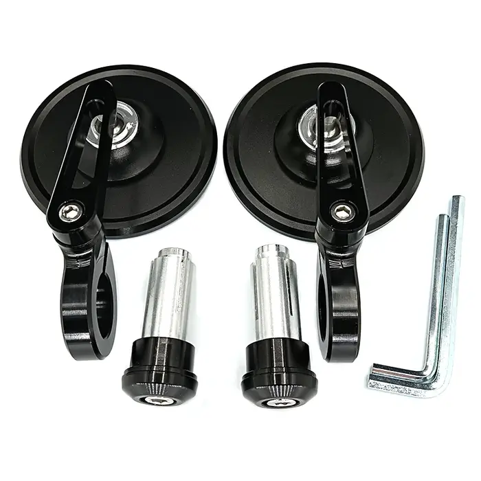 Rétroviseurs de moto extrémité de guidon en aluminium 7/8 "22mm rétroviseurs latéraux réglables vélo